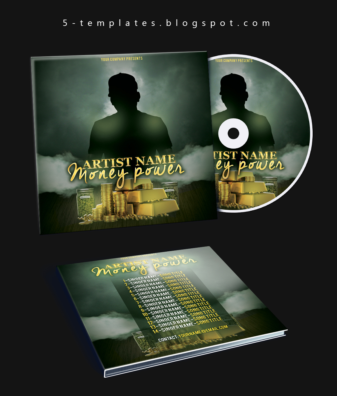The Power Mixtape CD Cover FREE PSD Template Free Templates