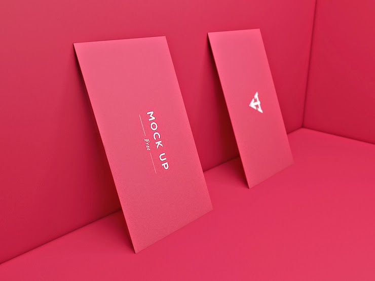 6 Mockups para presentar diseños de tarjetas de