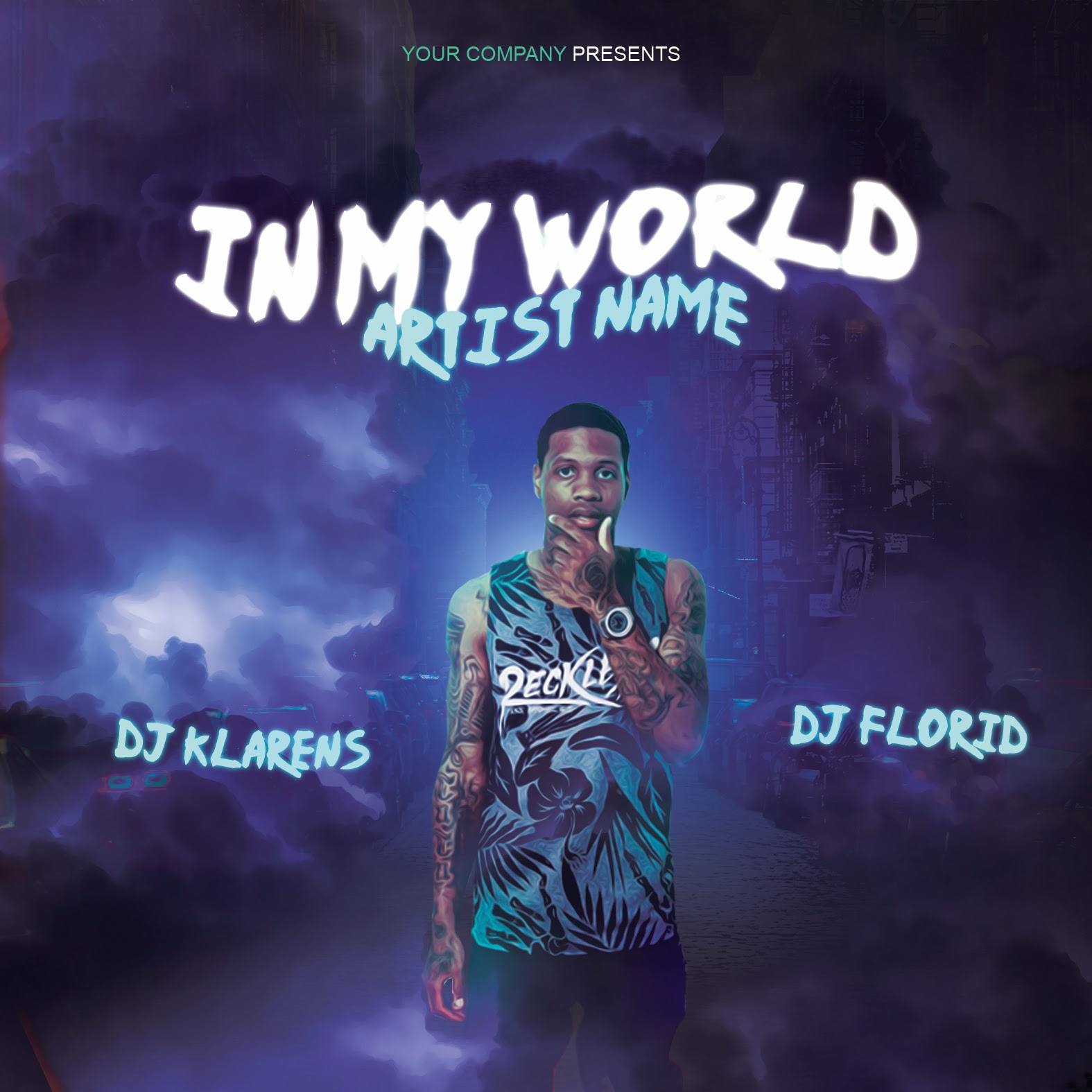 Hip Hop Mixtape Album CD Cover FREE PSD Template Free