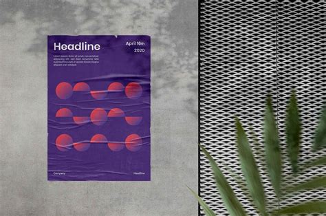 Glue Poster Mockup&nbsp;Free