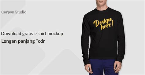 Download Mockup Kaos Lengan Panjang Depan Belakang&nbsp;Psd