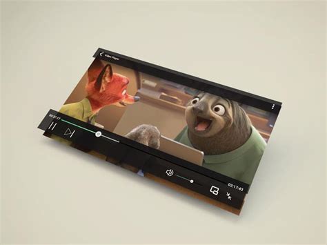 Video Player Mockup&nbsp;Sketch