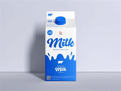 Milk Carton Mockup Psd