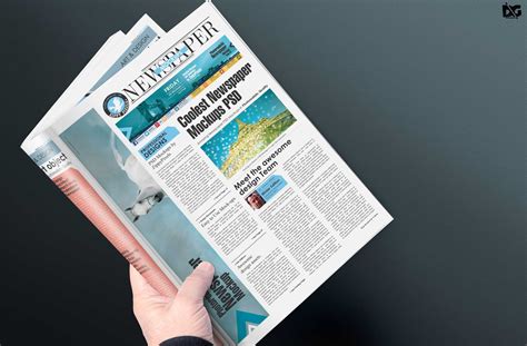 Newspaper Front Page Mockup Free Download