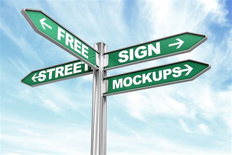 Street Sign Mockup&nbsp;Free