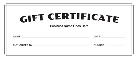 Business Gift Certificate Template Free&nbsp;Printable