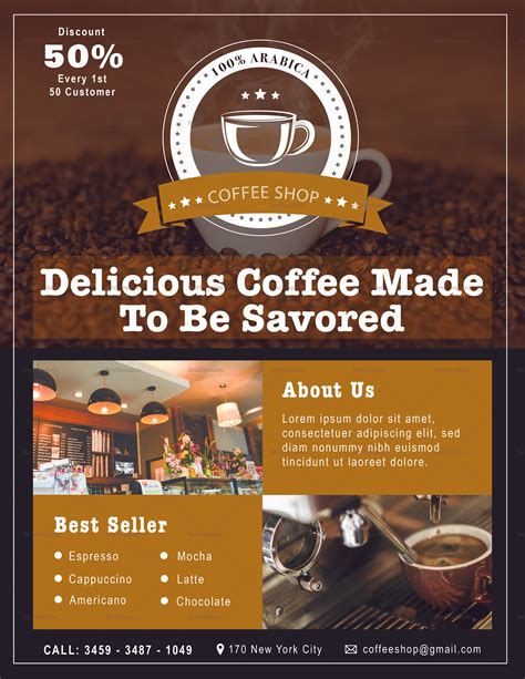 Coffee Shop Poster Mockup