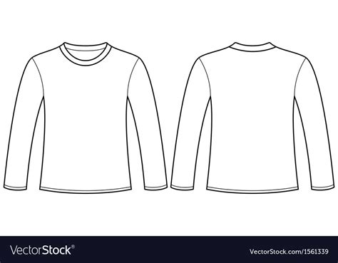 Long Sleeve Shirt Template Vector&nbsp;Free