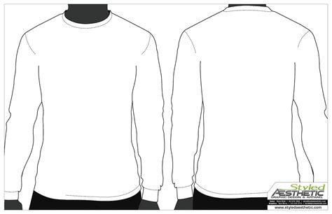 Long Sleeve T Shirt Blank&nbsp;Template