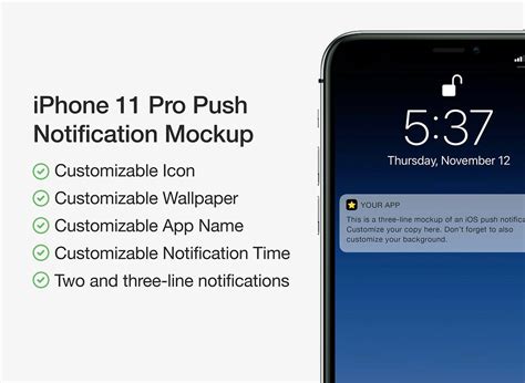 Iphone 11 Push Notification Mockup