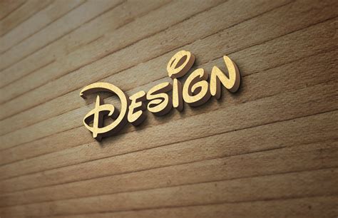 3D Wood Logo Mockup Psd Free&nbsp;Download