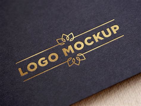Free Download Mockup Logo&nbsp;Gold