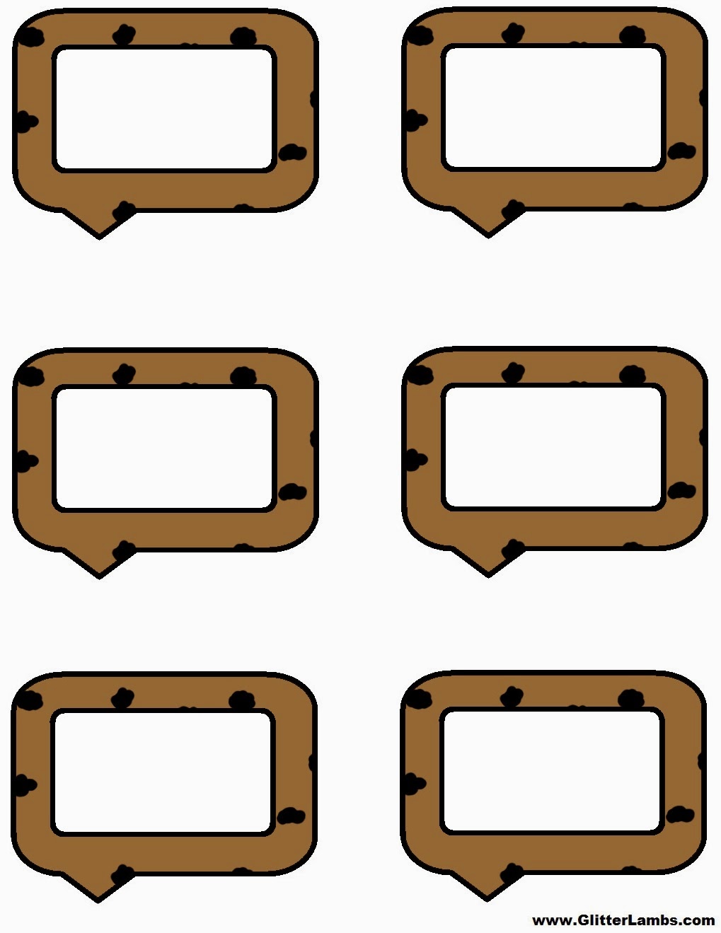 Glitter Lambs Cookie Monster Food Label Cards And Free