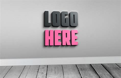 Photoshop 3D Logo&nbsp;Mockup