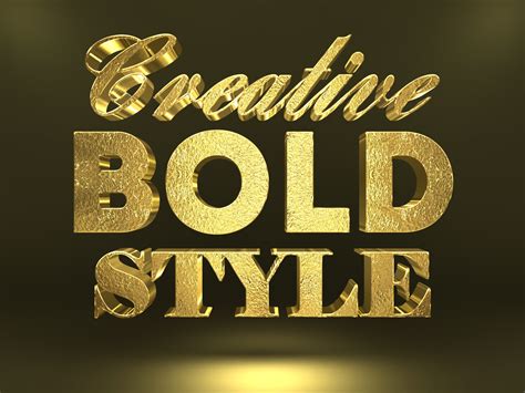 3D Gold Text Photoshop