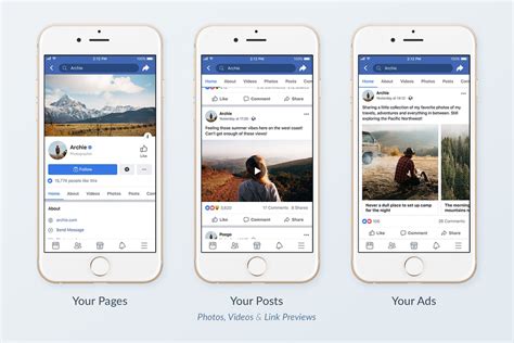 Facebook Mobile Screen Mockup